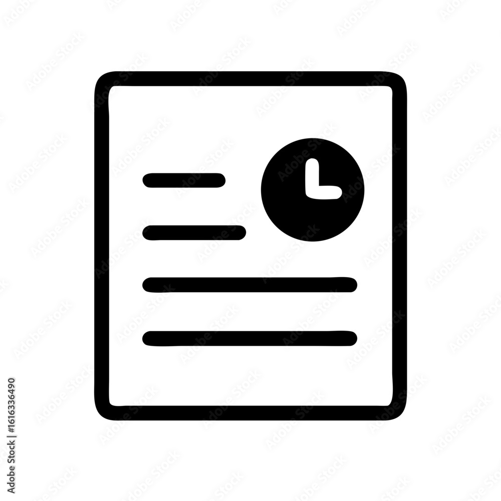 Poster document schedule appointment reminder icon vector file management time management planning event or