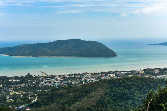 Ko Lon island near Phuket view from big Buddha.