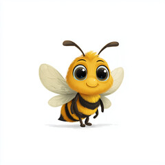 Fototapeta premium Smiling Bee Character Illustration in Cute Style