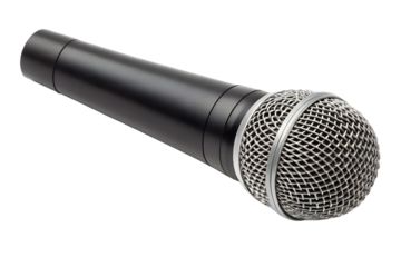 Professional Handheld Microphone, Isolated on a Neutral Background