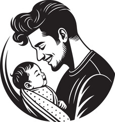 A father and baby icon