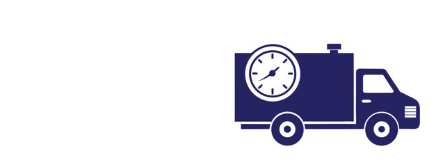 Obraz premium fast delivery van truck pickup vector art 