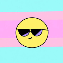 happy smiley face with sunglasses