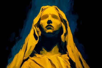 Creepy yet elegant gothic woman in dramatic lighting, embodying a spectral presence with vintage style and ghostly poise.