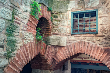 Entrance to the harem quarters in the Topkapi Palace, Istanbul.
Secluded areas where only the...