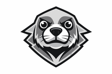 vector seal head logo geometric design