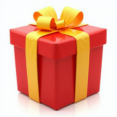 Wrapped Gift Box — 3D Emoji-Style Icon of a Present with Colorful Wrapping, Ribbon, and Bow