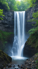 Taughannock Falls, New York — Dramatic Waterfall Plunging Through a Shale Gorge Near Cayuga Lake