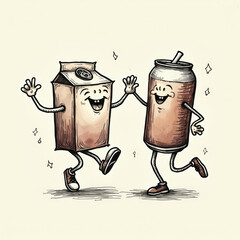 Juice and Soda Dancing Emoji — Fun 3D Animated Beverage Icons