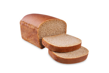 Rye bread on a white isolated background