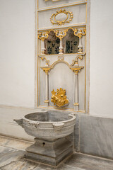 Bathroom interior of the harem quarters in the Topkapi Palace
Here the concubines and wives of the...