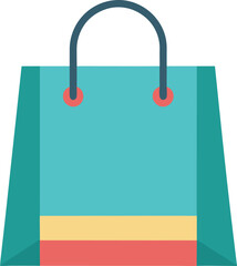 Blue shopping bag isolated on white background