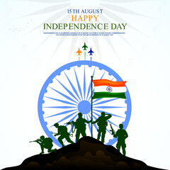 India Independence Day Celebration greeting card design and India Republic Day social media post design 