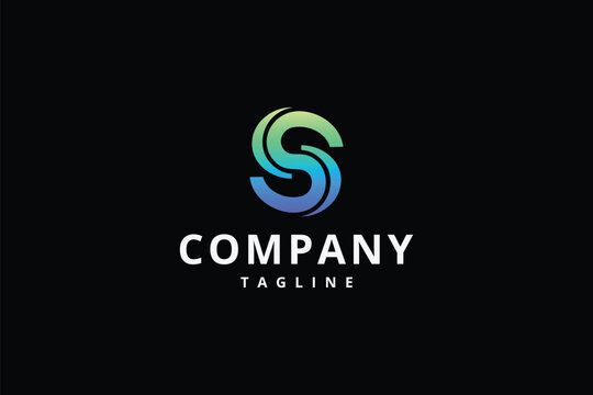 Abstract Gradient S Letter Logo
