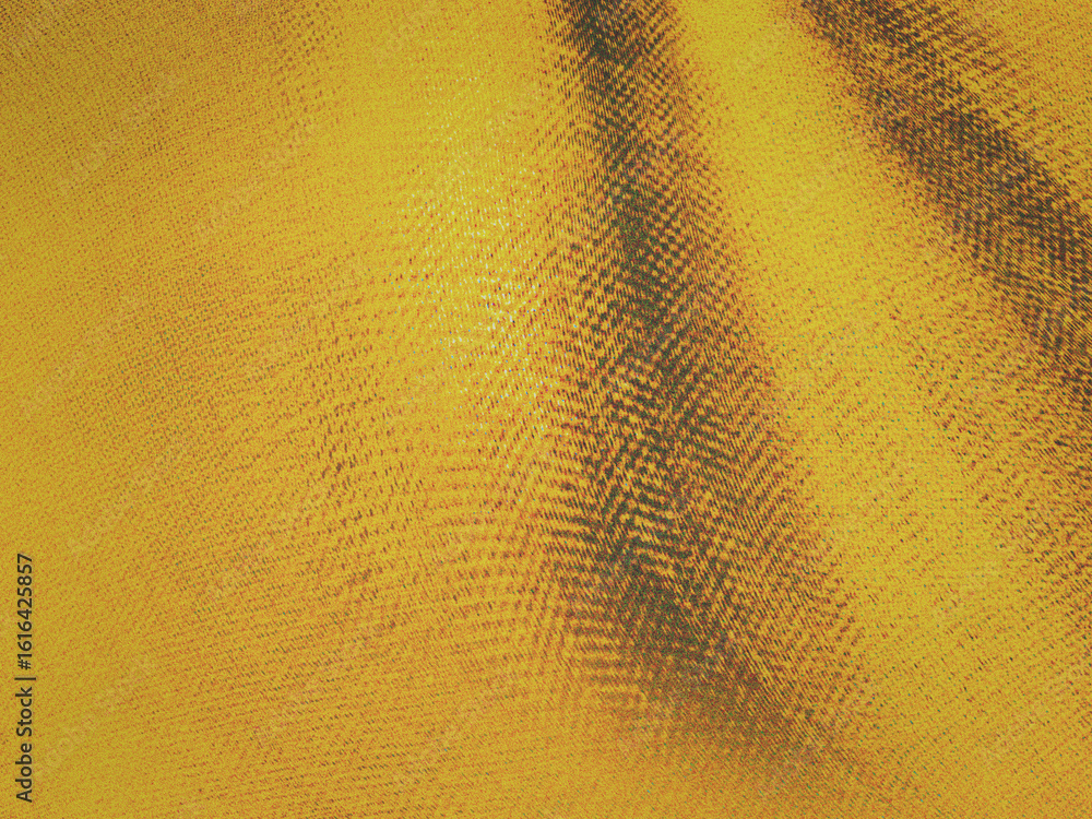 Poster abstract depiction of orange patterned fabric showcasing intricate textures and dynamic shading, bri