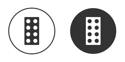 Pill blister pack icon vector illustration solid. vector logo template in trendy flat style