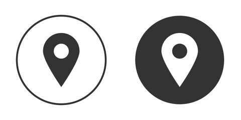 Map marker icon vector illustration solid. vector logo template in trendy flat style