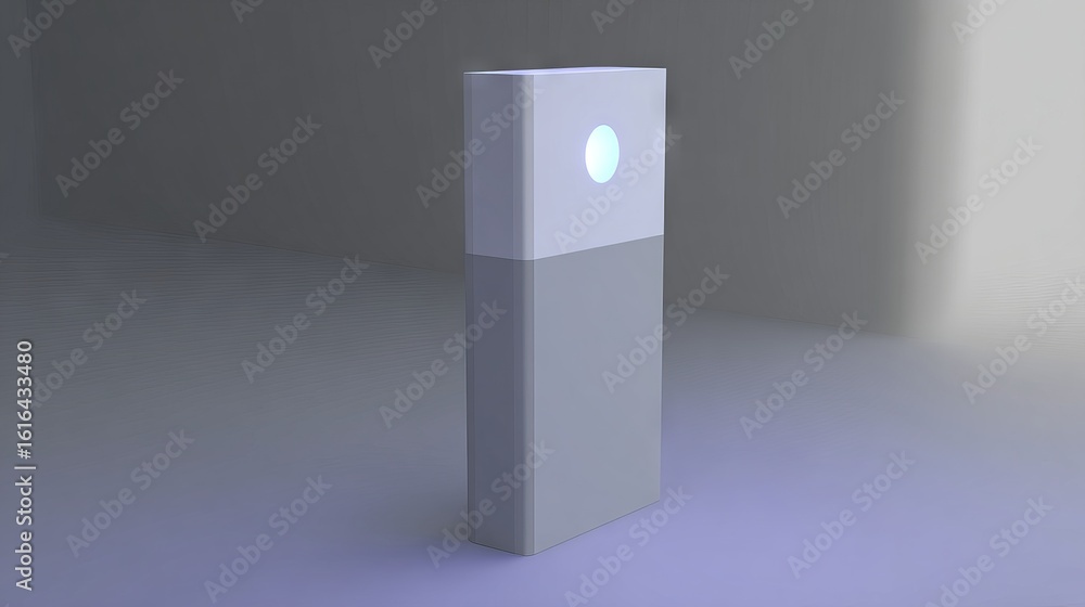 Poster modern minimalist book mock up with a soft glowing light, showcasing a sleek design and smooth textu