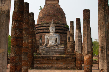 buddha statue in Sukhothai thailand