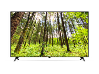 Smart tv with forest wallpaper