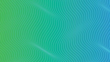 Abstract Wavy Lines Pattern with Green and Blue Gradient Background for Modern Design and Decoration Projects