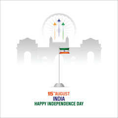  India Independence Day Celebration greeting card design and India Republic Day social media post design 
