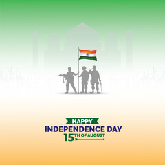  India Independence Day Celebration greeting card design and India Republic Day social media post design 