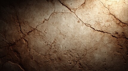 Weathered ochre surface with cracks and aged texture, ideal for vintage design concepts and backgrounds.