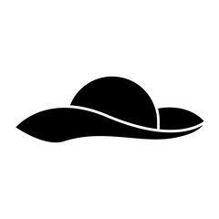 Sun hat vector icon. Hat illustration sign. Summer hat symbol. Summer logo.