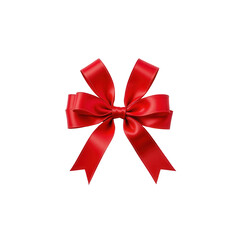 Bright Red Decorative Bow for Gift Wrapping and Celebrations