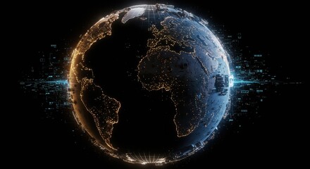 Digital Earth: A futuristic visualization of global networks and data integration