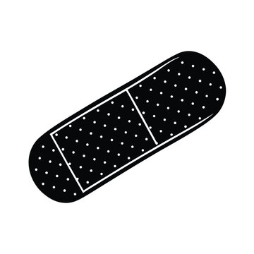 black bandage adhesive strip isolated clip art preview