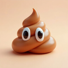 Smiling Poop Emoji — 3D Emoji-Style Icon of a Happy Swirled Poop with a Cute Smile