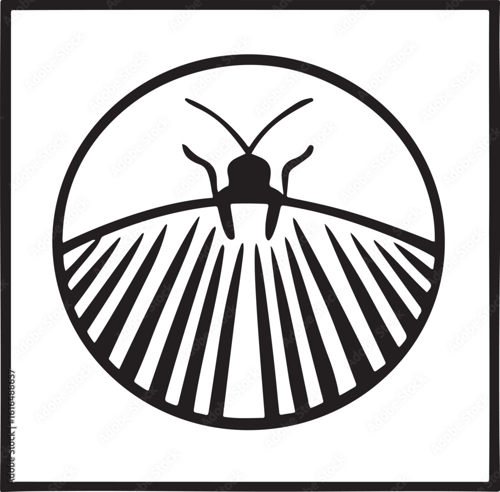 Poster abstract geometric shapes and lines in a dynamic composition with a striking silhouette