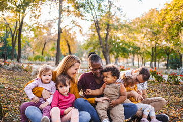 Autumn Embrace: A Tapestry of Family Love