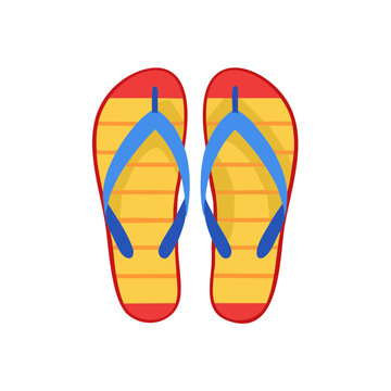 Colorful Flip Flop Sandel Icon Isolated on a Transparent Background