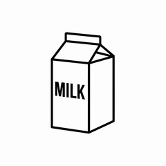 Milk Carton Icon – Dairy Product, Beverage Packaging, Grocery Symbol

