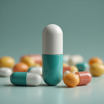 capsule, pasticche, capsula, farmaceutica, vista verticale