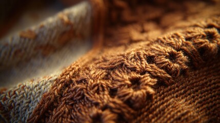 Close-up knit fabric texture