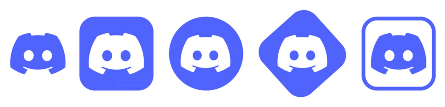 discord logo set. discord icon isolated. discord button	
