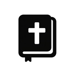 Obraz premium Bible icon with cross symbol