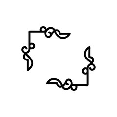 Decorative corner flourishes for square frame design elements ornate vintage