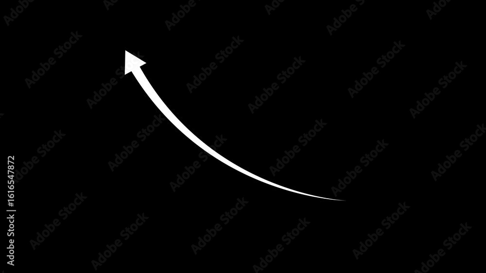 Poster business growth arrow and graph chart animation. business growth arrow and graph chart, right to lef