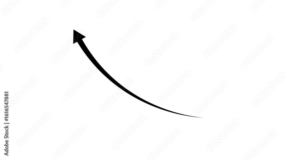 Poster business growth arrow and graph chart animation. business growth arrow and graph chart, down to up a