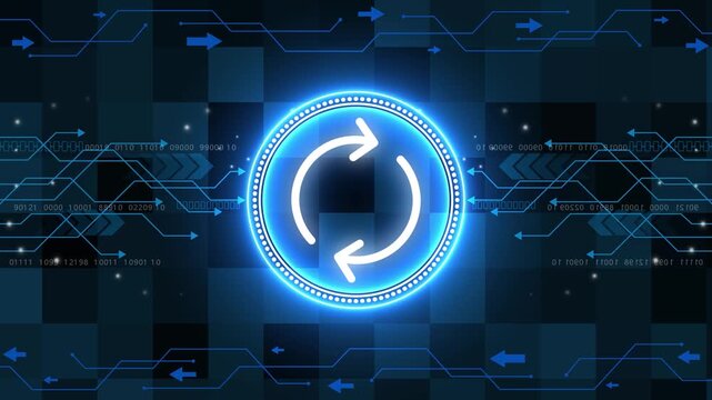 Recycle arrows symbols pattern animation. animated recycle logo in whiteboard style, ideal for representing green economy and recycling concepts.
