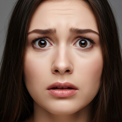 Fototapeta premium tête d'une femme sous le choc 