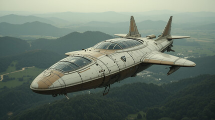 An unidentified flying object is described, characterized by its retro style and old design