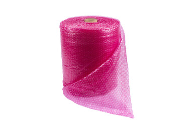 pink toilet paper isolated