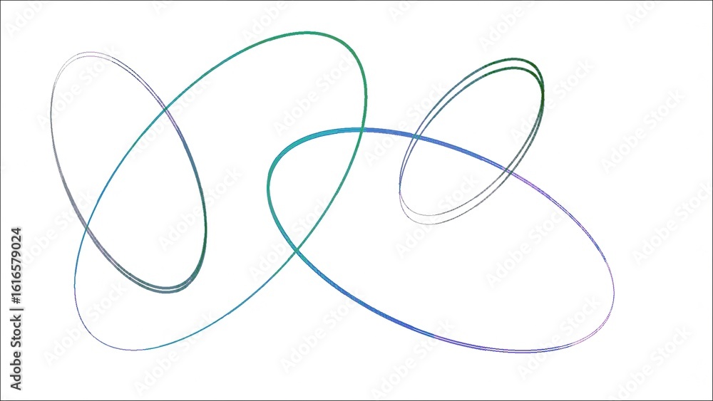 Poster abstract swirling lines of blue and green create a dynamic, artistic pattern isolated on a white bac