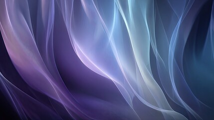 Obraz premium Abstract flowing shapes in soft purple, blue, and light tones